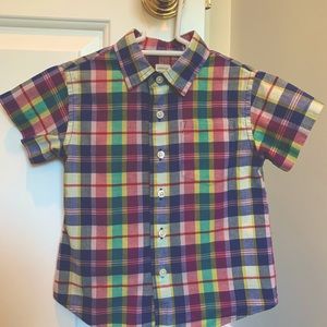 JCrew Boys Short Sleeve Button Down Shirt